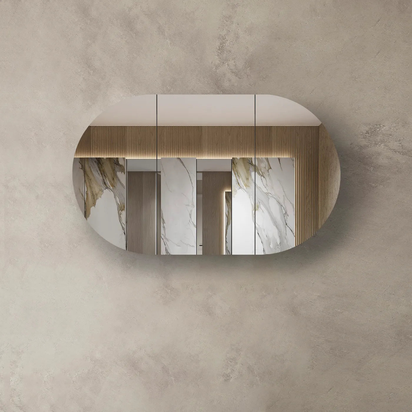 Bondi Shaving Cabinet | Natural Oak 1200x750mm - Otti | Tile Supplier Sydney