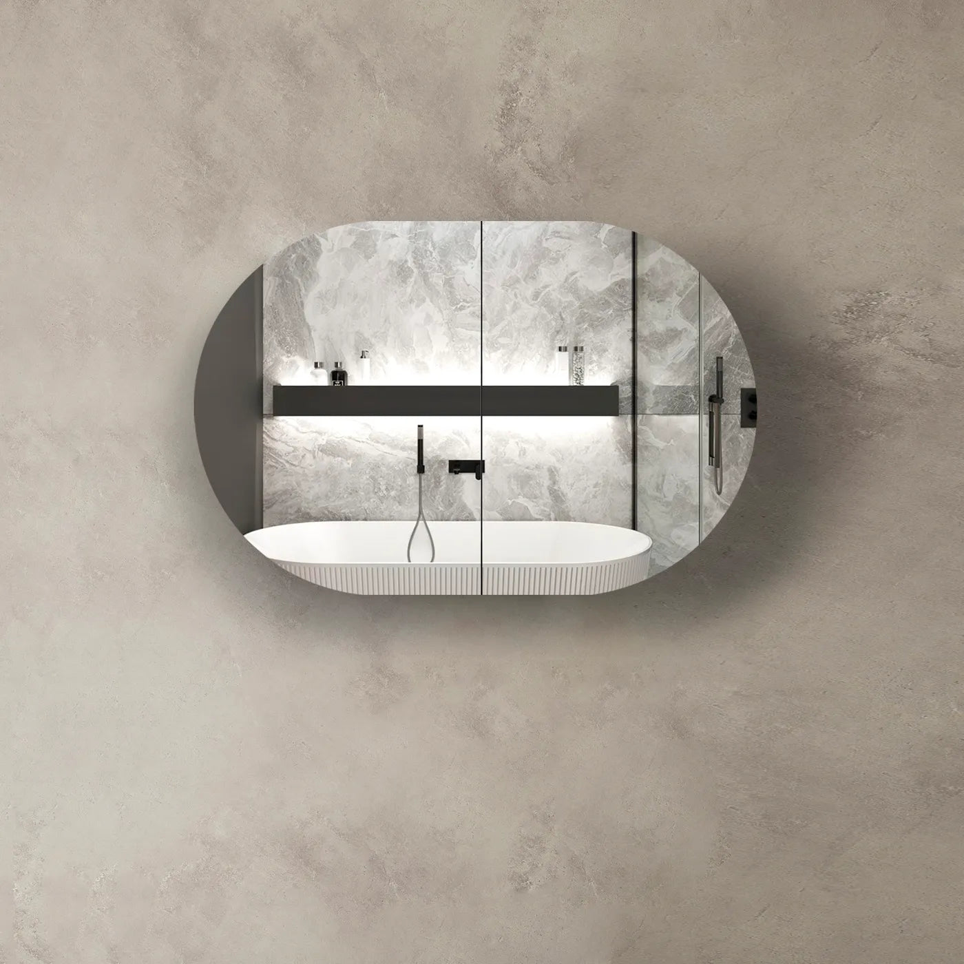 Bondi Shaving Cabinet | Black Oak 900x600mm - Otti | Tile Supplier Sydney