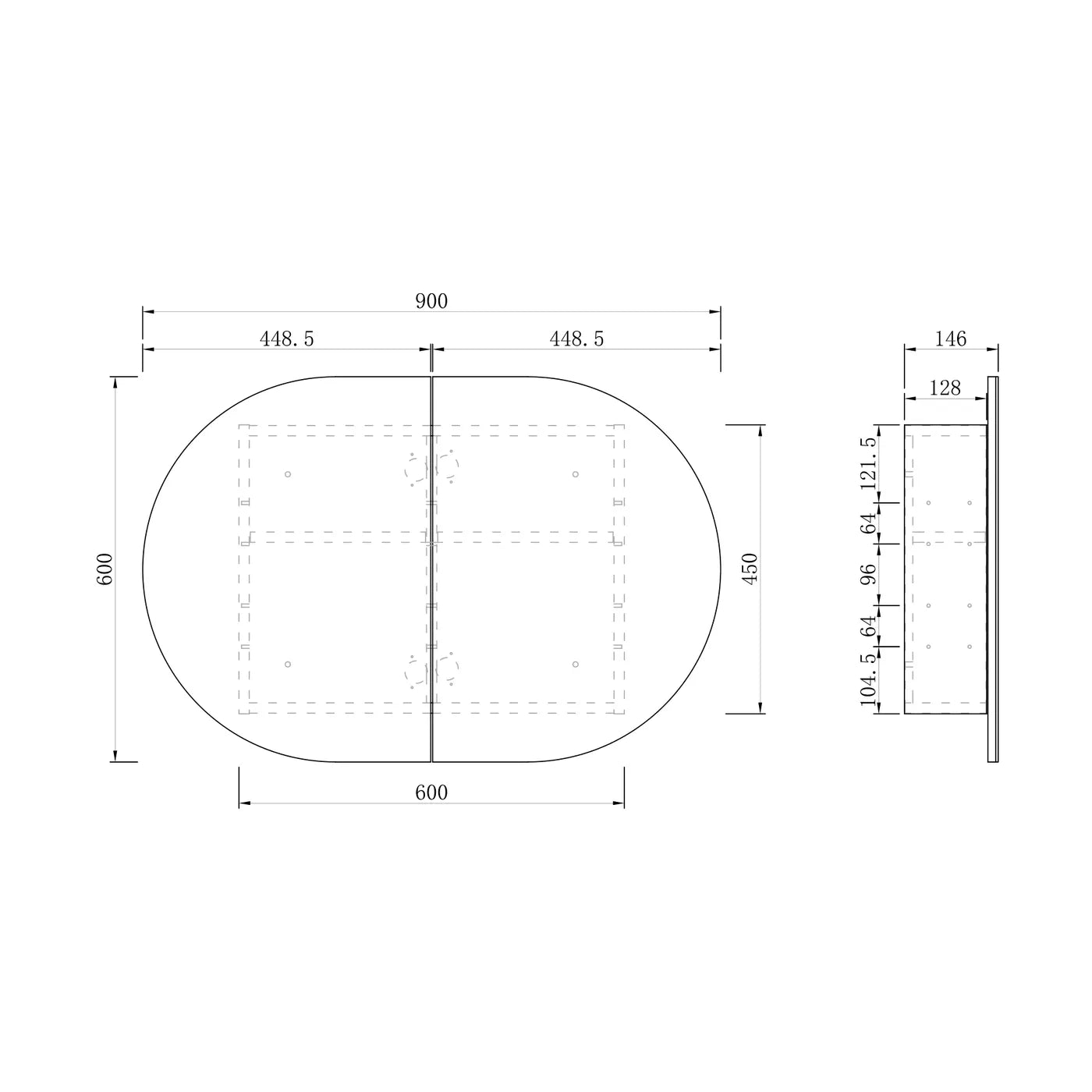 Bondi Shaving Cabinet | Black Oak - Otti | Tile Supplier Sydney