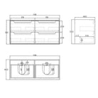 Byron Natural Oak Ceramic Top Double Basin Vanity - Otti | Tile Supplier Sydney