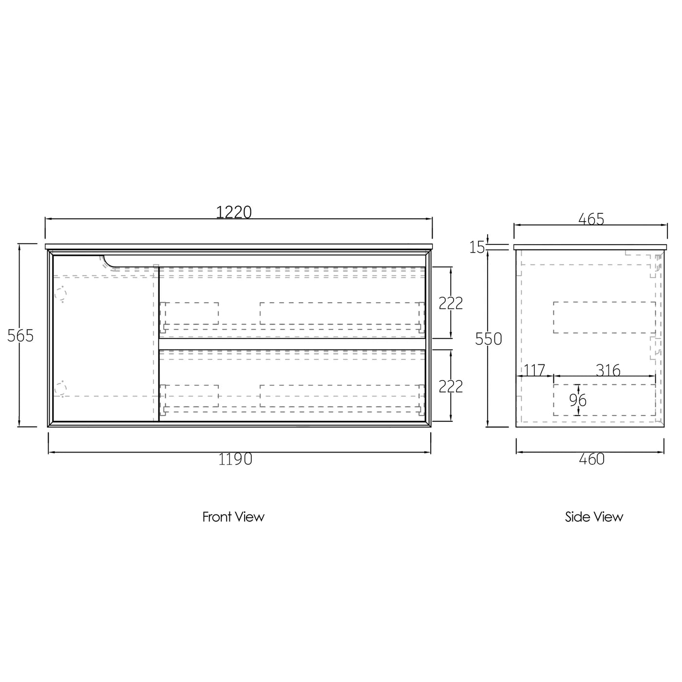 Byron Natural Oak Ceramic Top Single Basin Vanity - Otti | Tile Supplier Sydney