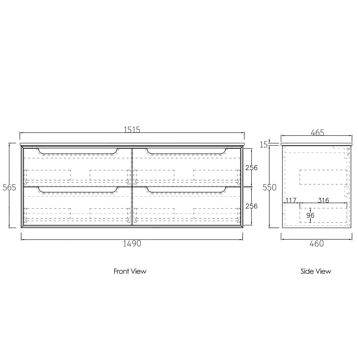 Byron Black Oak Ceramic Top Double Basin Vanity - Otti | Tile Supplier Sydney