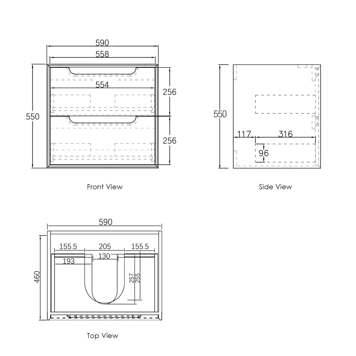 Byron Black Oak Stone Top Single Basin Vanity - Otti | Tile Supplier Sydney