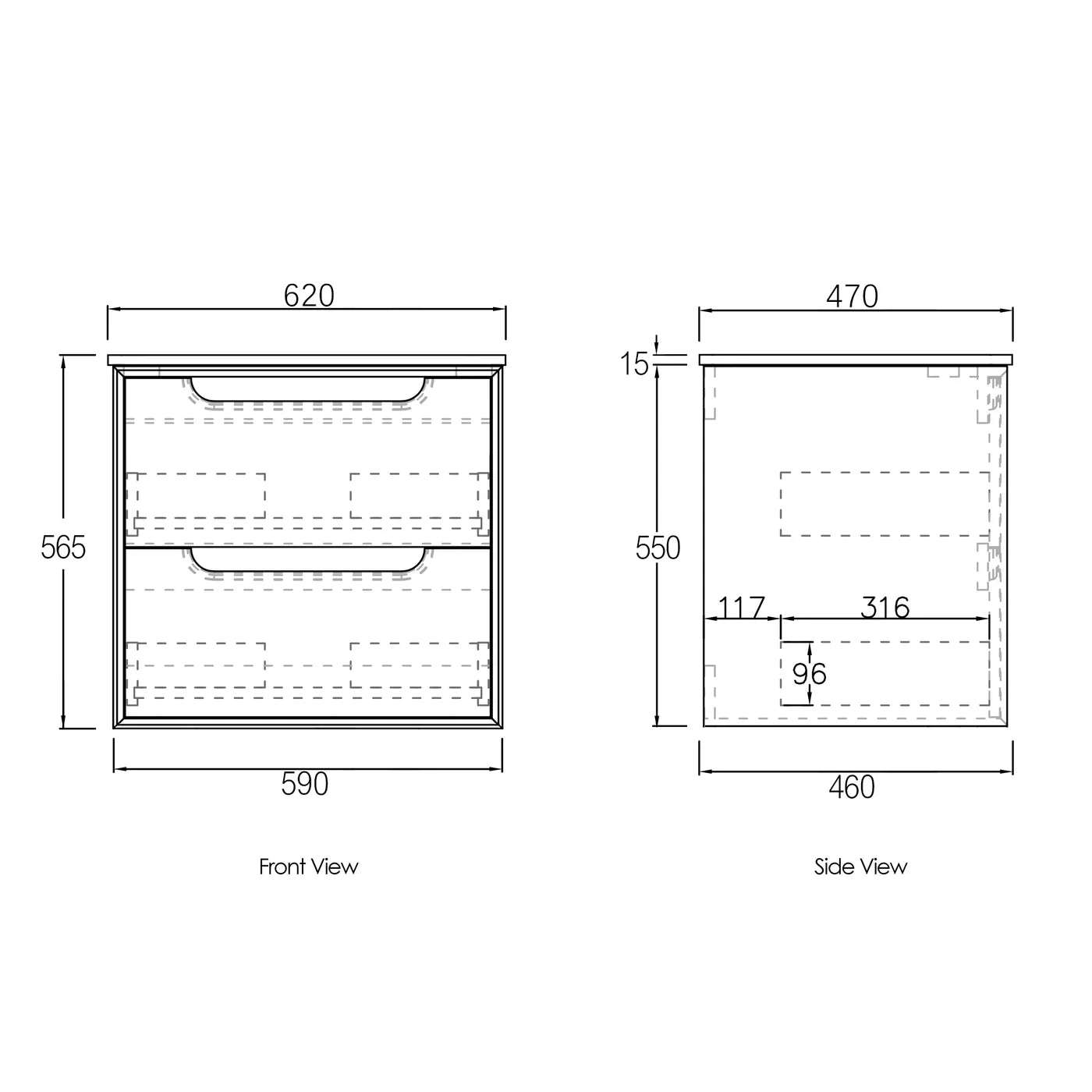 Byron Black Oak Ceramic Top Single Basin Vanity - Otti | Tile Supplier Sydney
