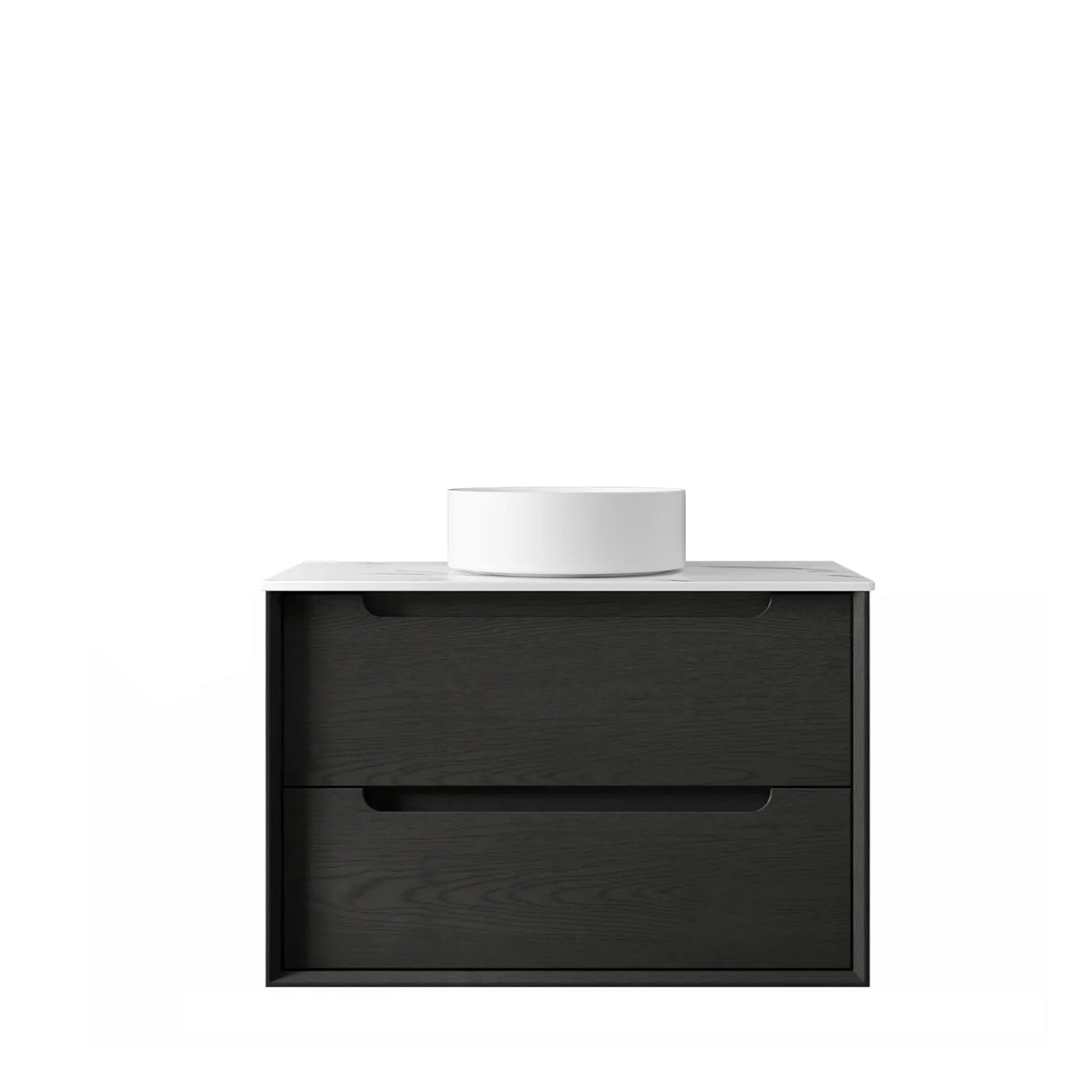 Byron Black Oak Stone Top Single Basin Vanity - Otti | Tile Supplier Sydney
