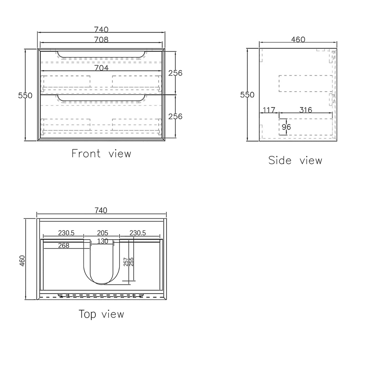 Byron Black Oak Stone Top Single Basin Vanity - Otti | Tile Supplier Sydney