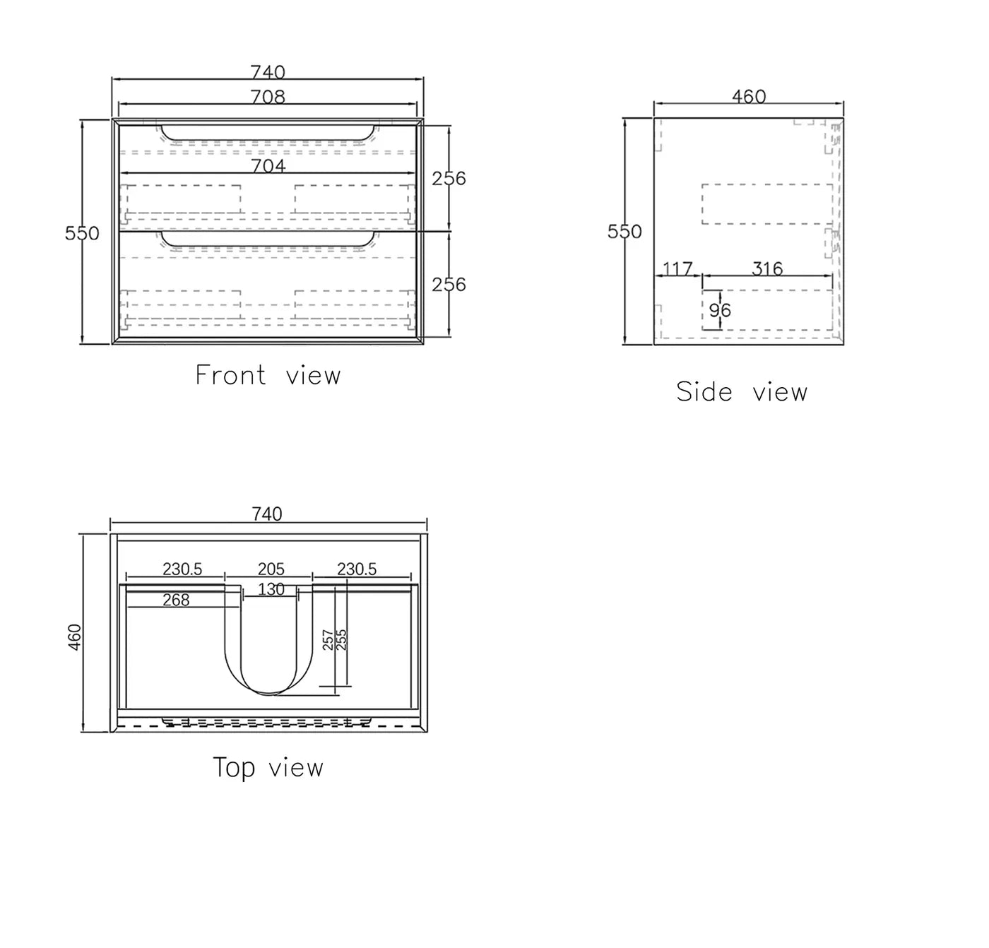 Byron Black Oak Stone Top Single Basin Vanity - Otti | Tile Supplier Sydney
