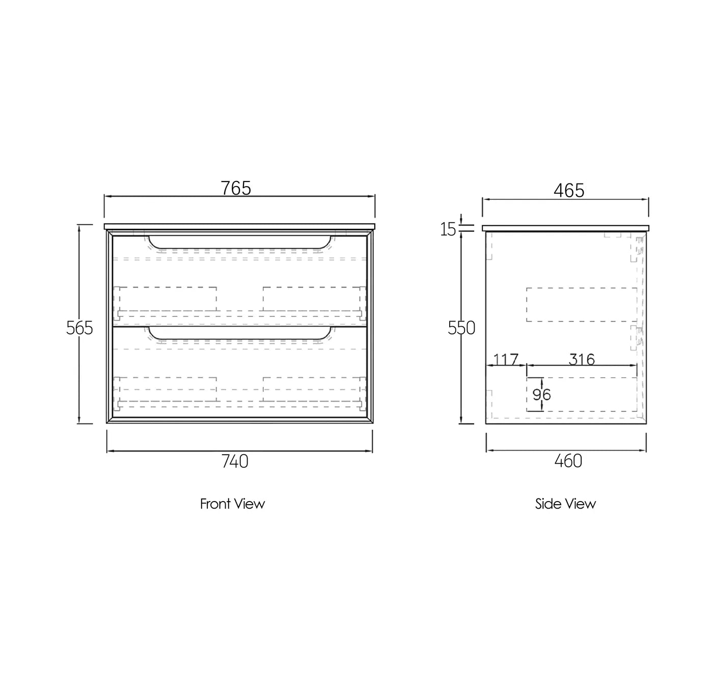 Byron Natural Oak Ceramic Top Single Basin Vanity - Otti | Tile Supplier Sydney