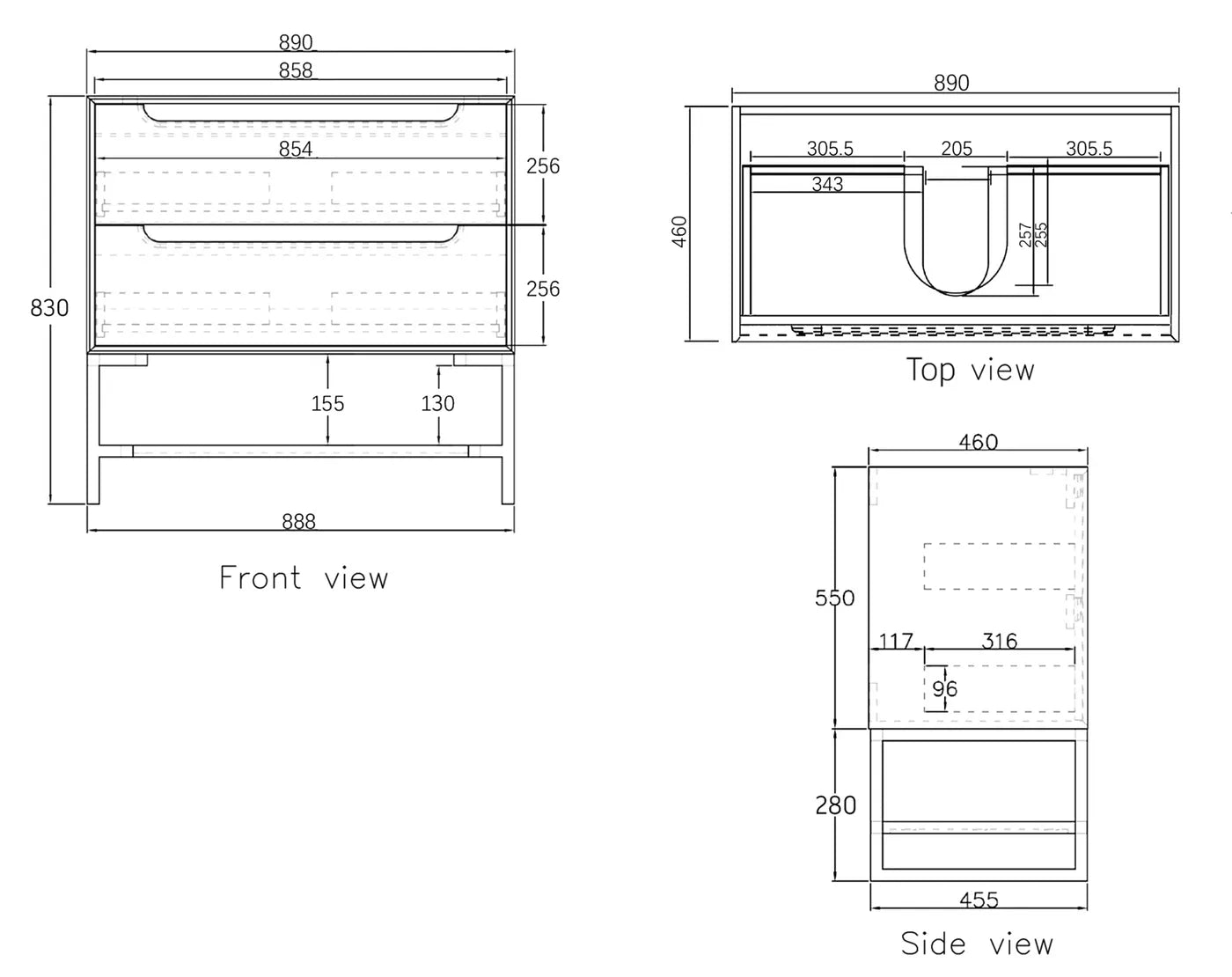 Byron Natural Oak Stone Top Single Basin Vanity - Otti | Tile Supplier Sydney