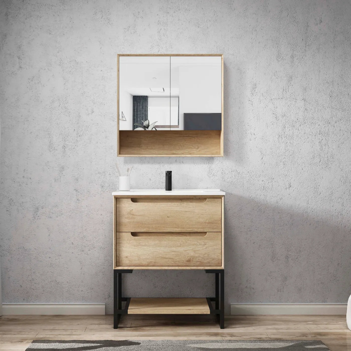 Byron Shaving Cabinet | Natural Oak - Otti | Tile Supplier Sydney