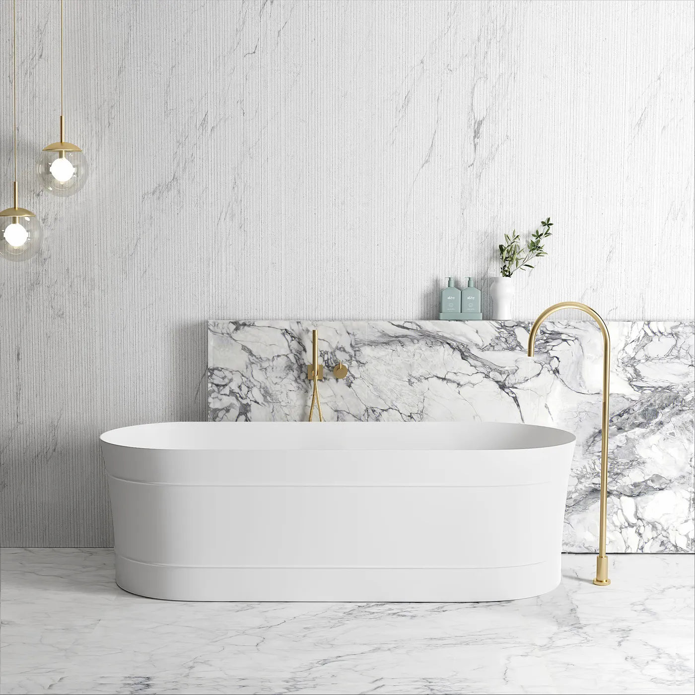 Bondi 1700mm Gloss White Freestanding Bath - Otti | Tile Supplier Sydney
