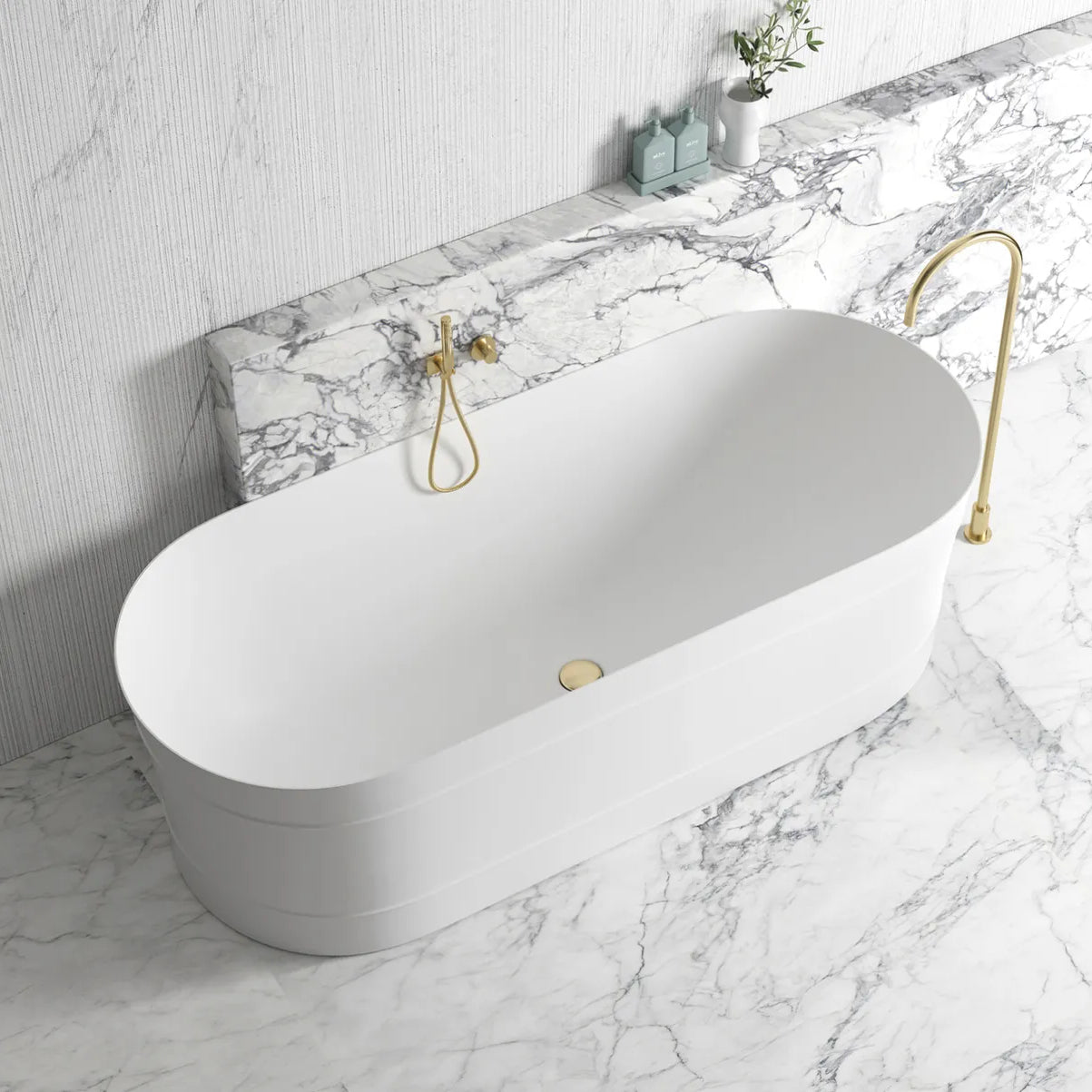 Bondi 1700mm Matte White Freestanding Bath - Otti | Tile Supplier Sydney