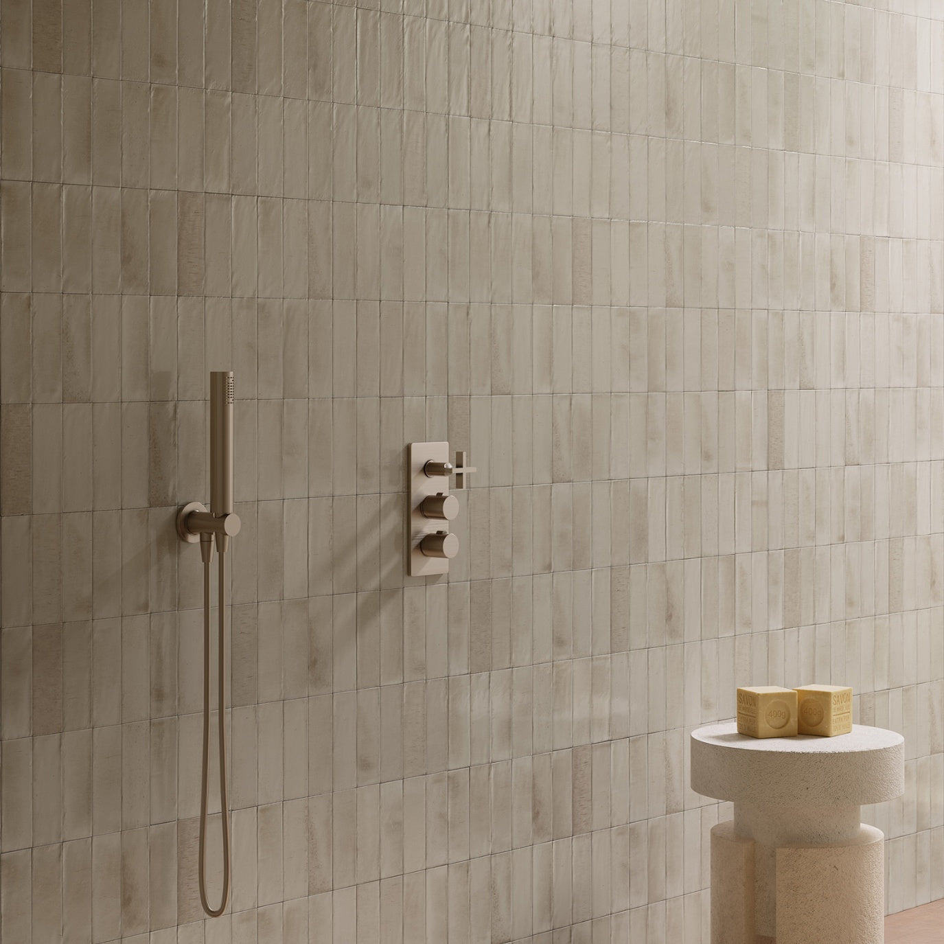 Gleeze Biege Gloss Square Tile - Tilewave | Tile Supplier Sydney