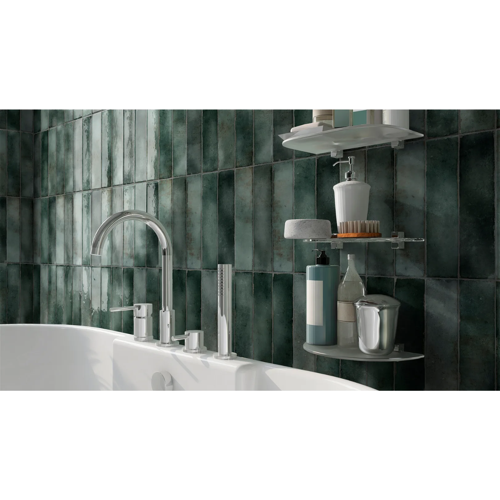 Hackney Jade Green Gloss Subway Tile - Tilewave | Tile Supplier Sydney