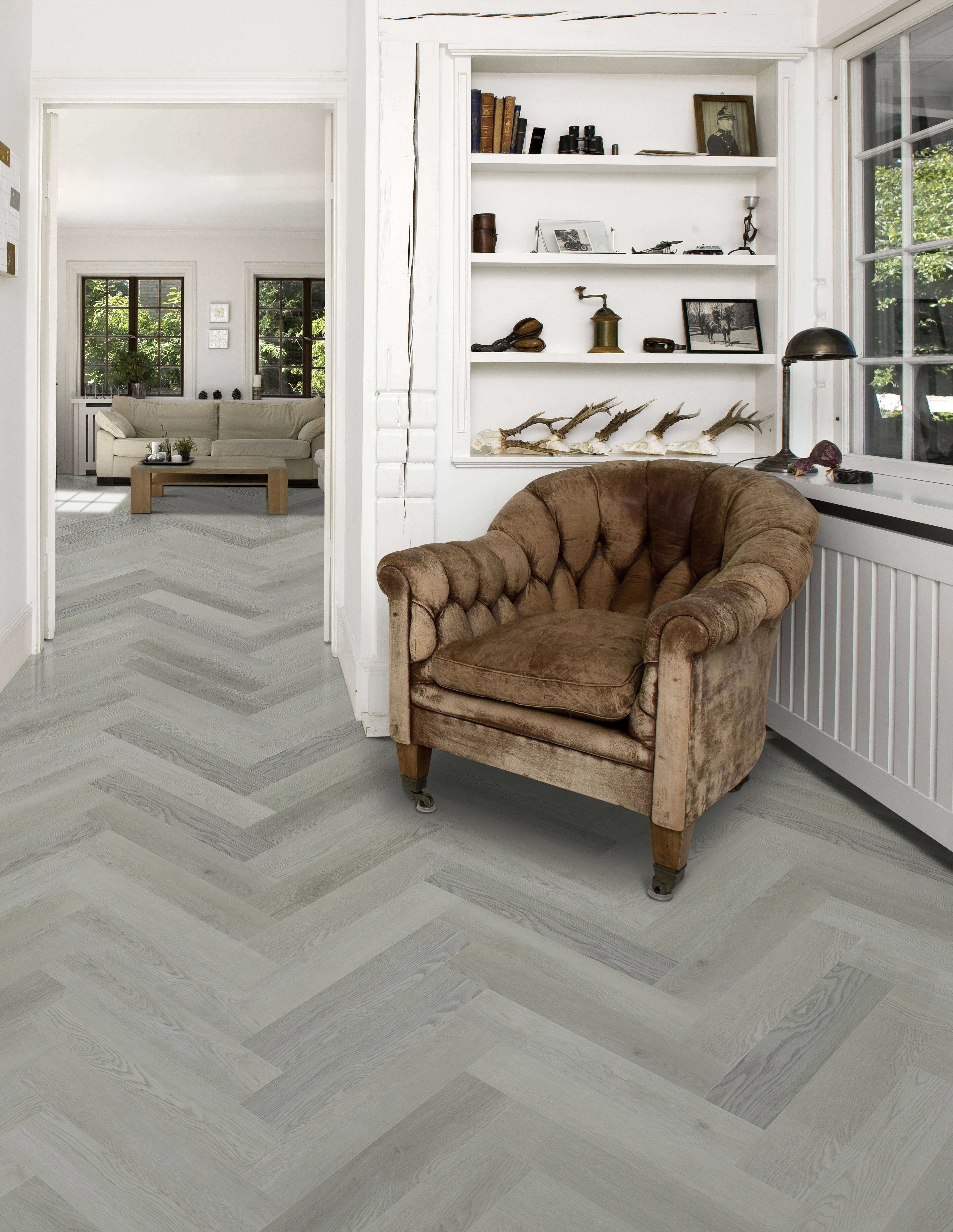 Belle Vie Herringbone Hybrid Planks | Highland Beige Oak - Topdeck | Tile Supplier Sydney