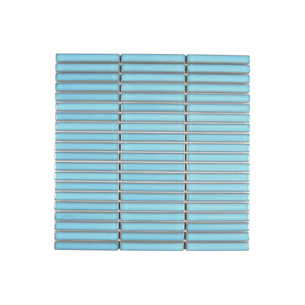 Fuji Crystal Glazed Mosaic Tile 12.8x95mm Sky Blue - Tilewave | Tile Supplier Sydney