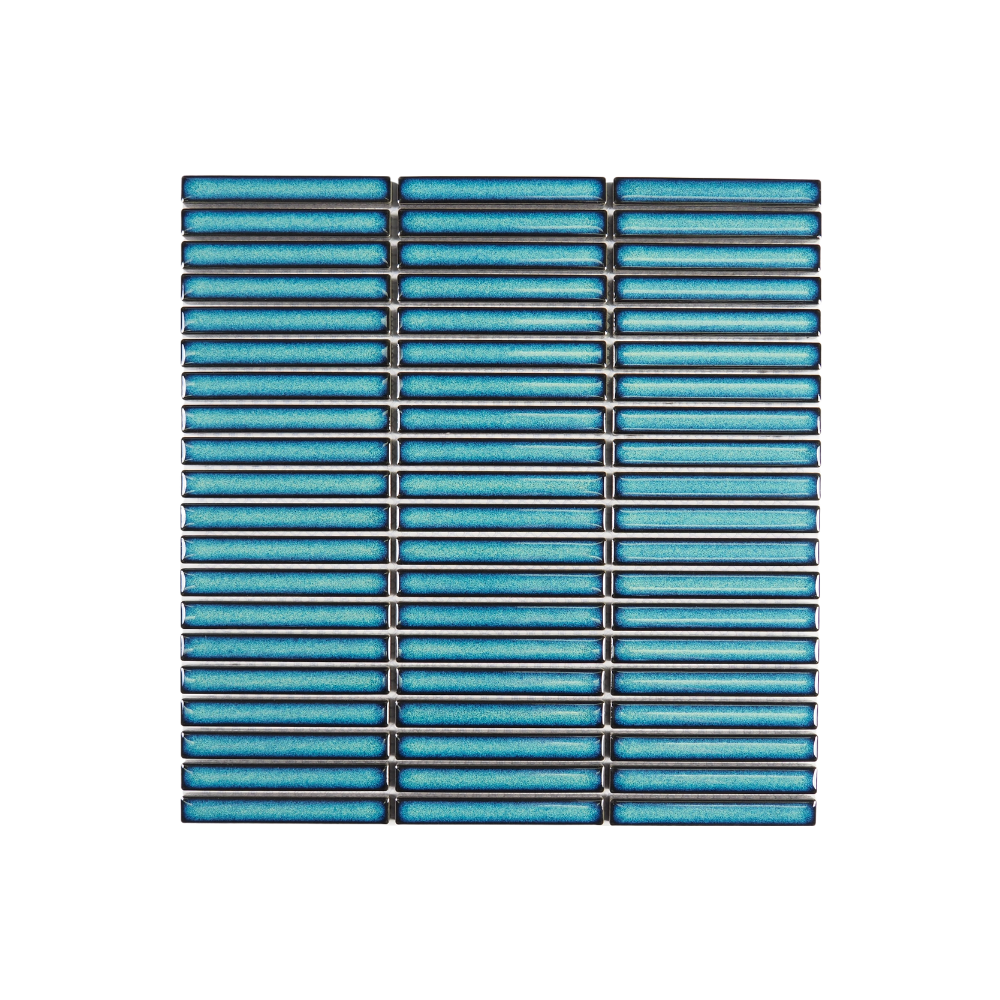 Fuji Crystal Glazed Mosaic Tile 12.8x95mm Emerald - Tilewave | Tile Supplier Sydney