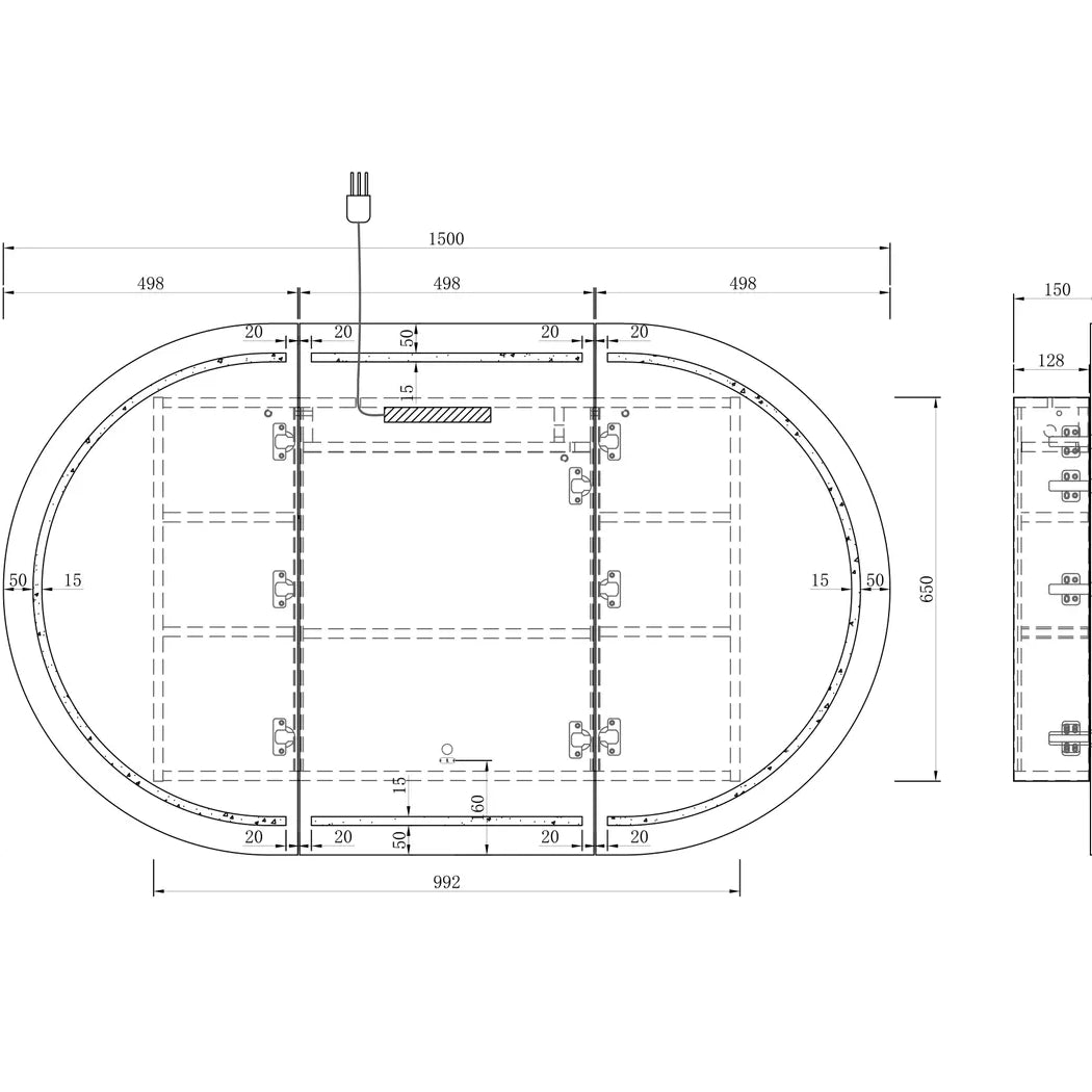 Bondi LED Shaving Cabinet | Natural Oak - Otti | Tile Supplier Sydney