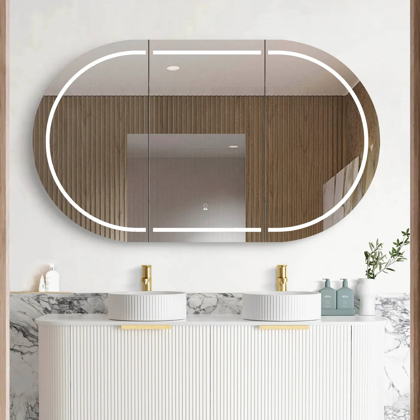 Bondi LED Shaving Cabinet | White 1500x900mm - Otti | Tile Supplier Sydney