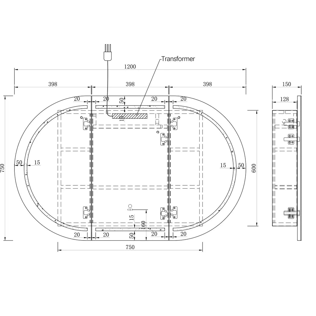 Bondi LED Shaving Cabinet | White - Otti | Tile Supplier Sydney