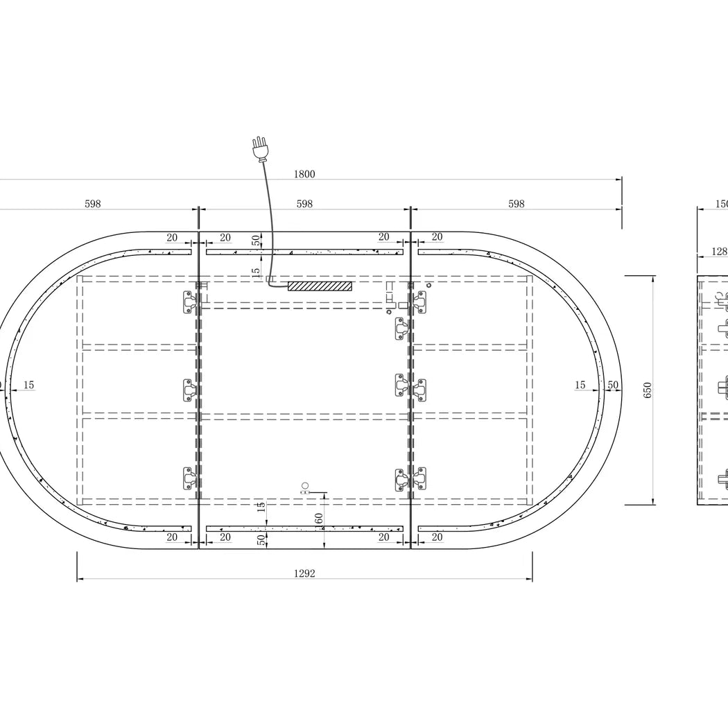Bondi LED Shaving Cabinet | Natural Oak - Otti | Tile Supplier Sydney