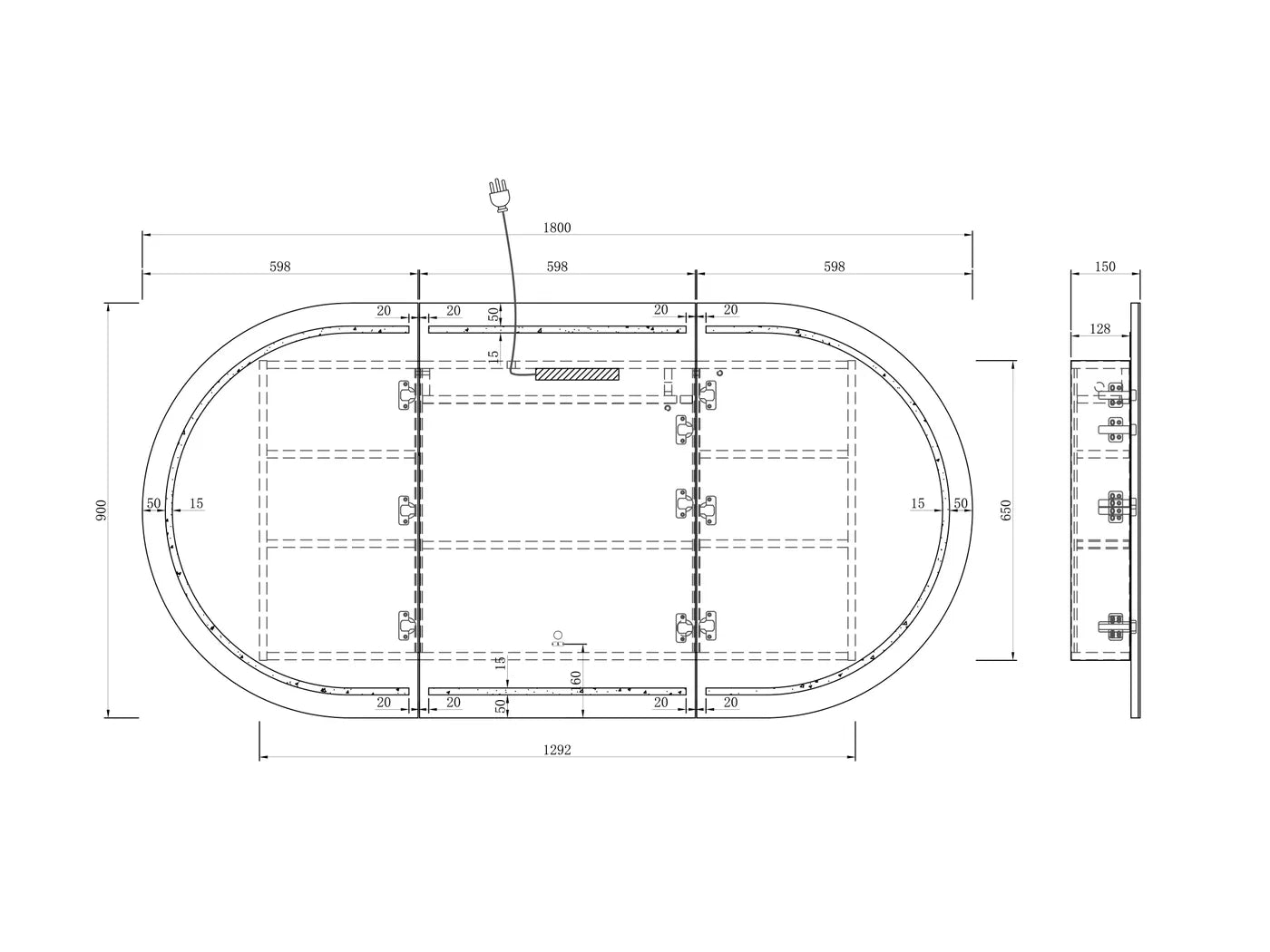 Bondi LED Shaving Cabinet | White - Otti | Tile Supplier Sydney