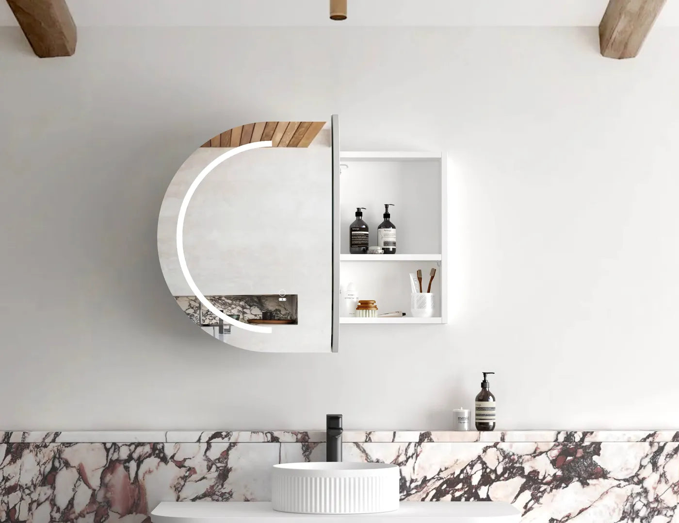 Bondi LED Shaving Cabinet | White - Otti | Tile Supplier Sydney