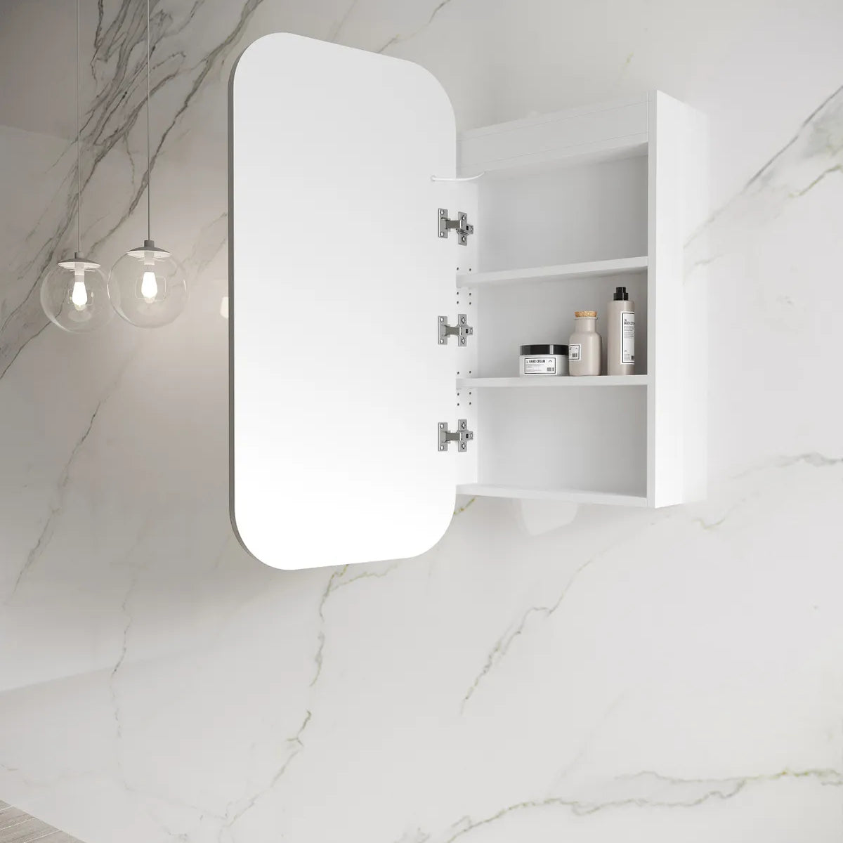 Newport LED Shaving Cabinet | White - Otti | Tile Supplier Sydney