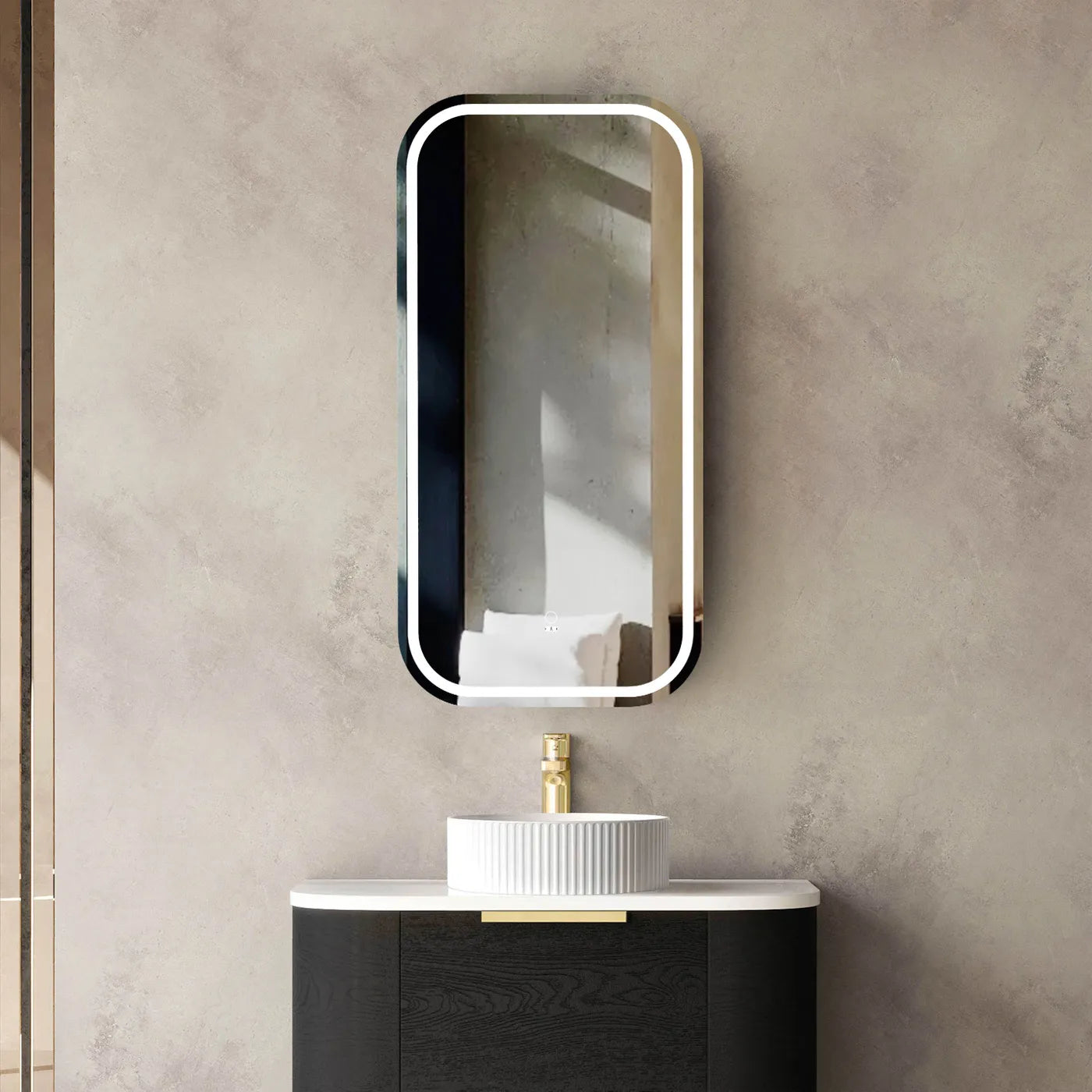 Newport LED Shaving Cabinet | Black Oak - Otti | Tile Supplier Sydney