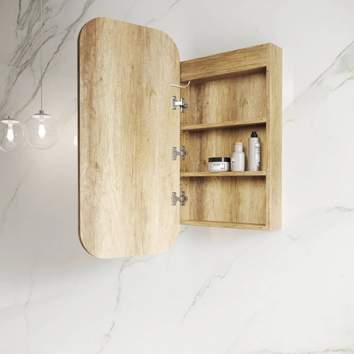 Newport LED Shaving Cabinet | Natural Oak - Otti | Tile Supplier Sydney