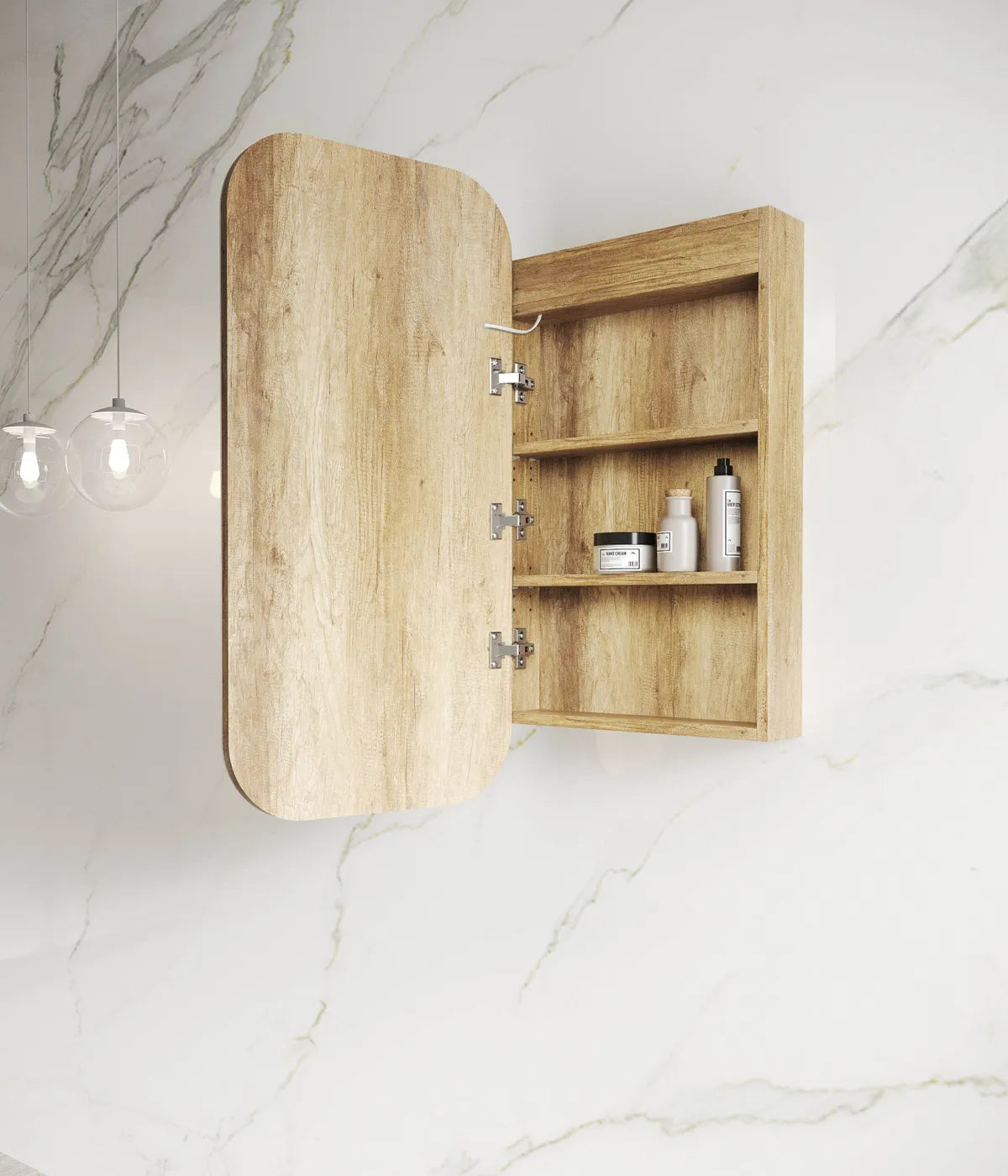 Newport LED Shaving Cabinet | Natural Oak - Otti | Tile Supplier Sydney