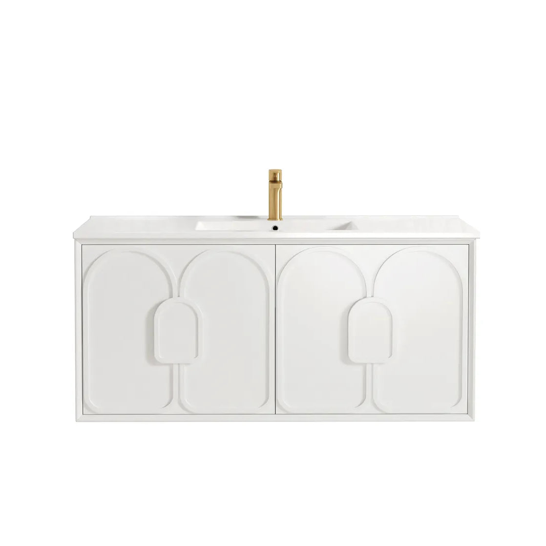 Laguna Matte White Ceramic Top Single Basin Vanity 1200mm - Otti | Tile Supplier Sydney
