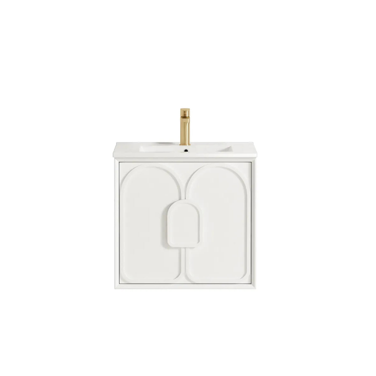 Laguna Matte White Ceramic Top Single Basin Vanity - Otti | Tile Supplier Sydney