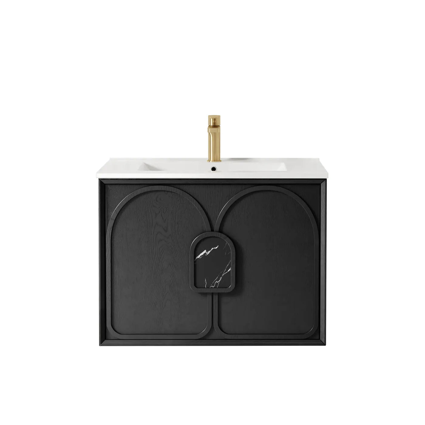 Laguna American Black Oak Ceramic Top Single Basin Vanity 750mm - Otti | Tile Supplier Sydney