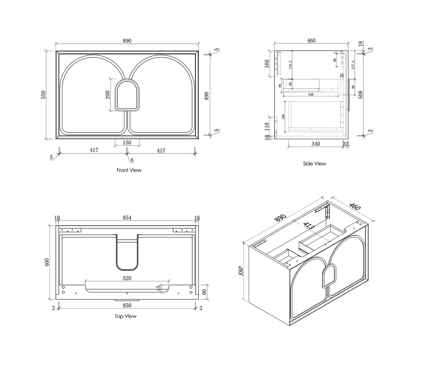 Laguna American Black Oak Stone Top Single Basin Vanity - Otti | Tile Supplier Sydney