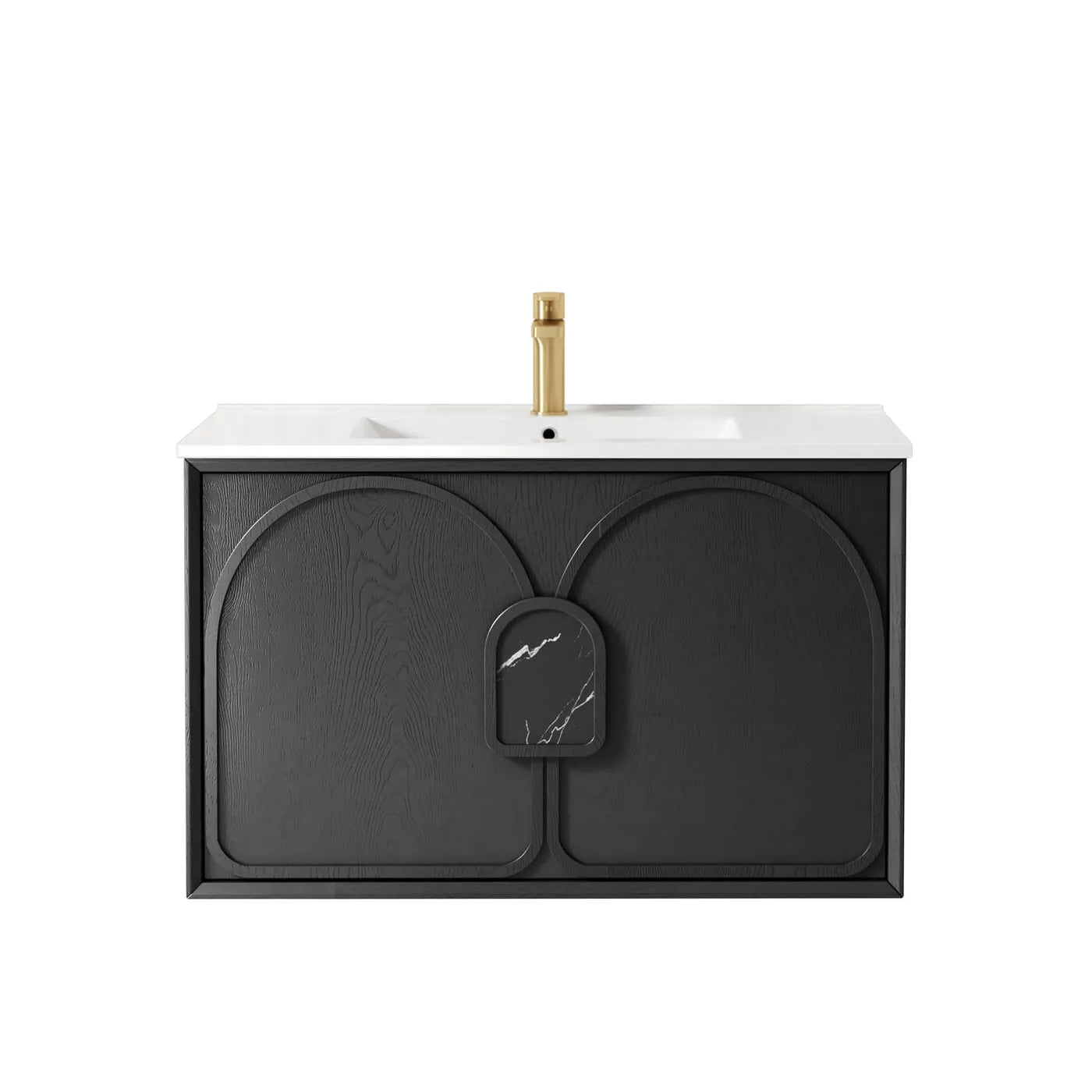 Laguna American Black Oak Ceramic Top Single Basin Vanity 900mm - Otti | Tile Supplier Sydney