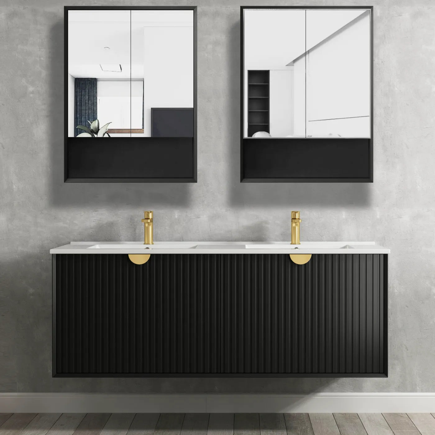 Marlo Shaving Cabinet | Matte Black - Otti | Tile Supplier Sydney