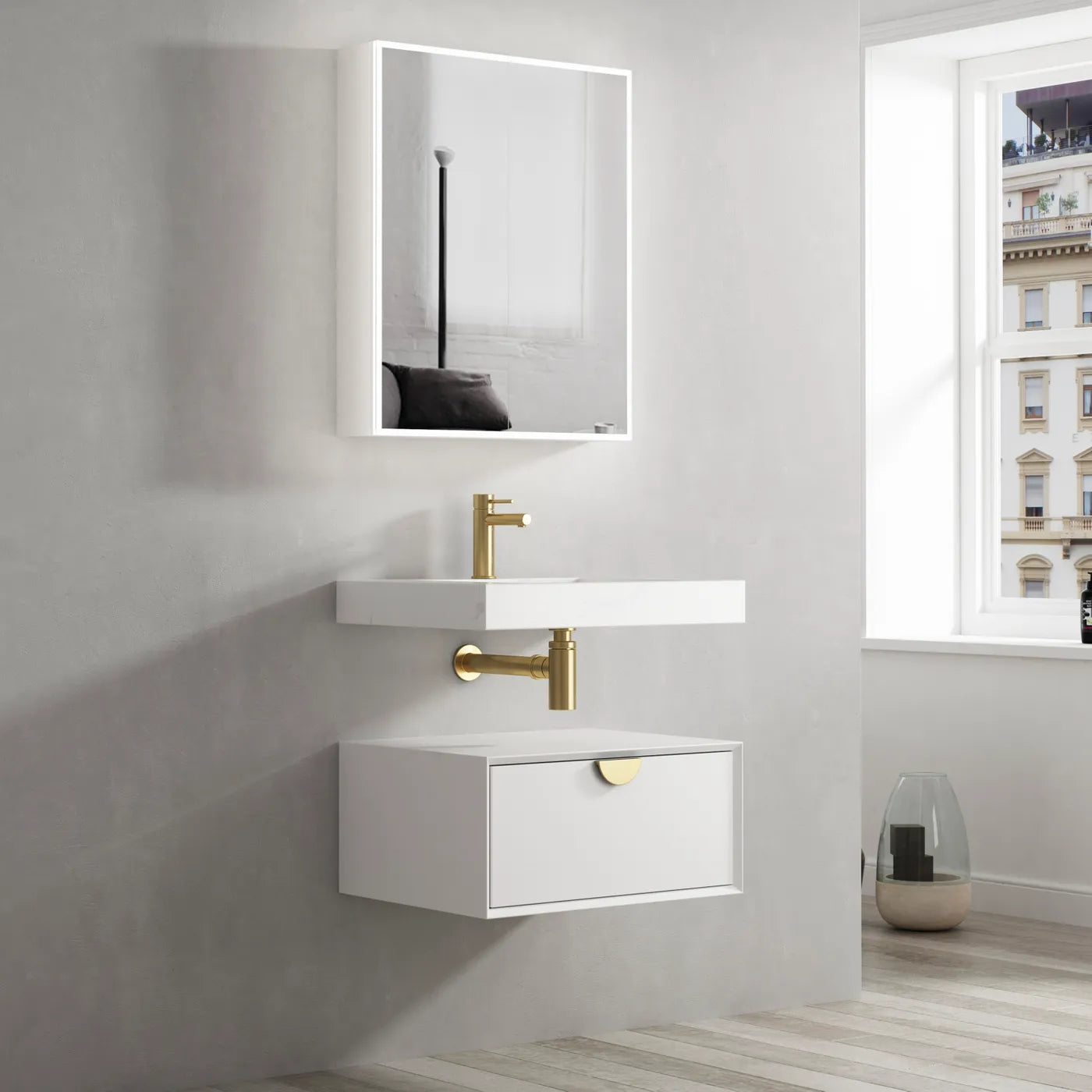 Moonlight Single Basin Vanity with Cabinet - Otti | Tile Supplier Sydney