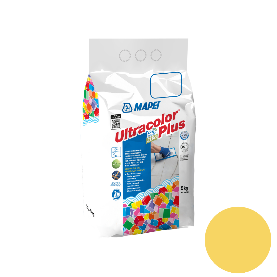 Mapei Grout Ultra Color Plus Alu 5kg | Yellow (150) - Mapei | Tile Supplier Sydney