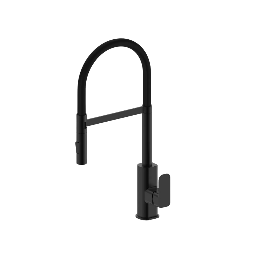 Oskar Pull Out Kitchen Mixer Matte Black - Otti | Tile Supplier Sydney