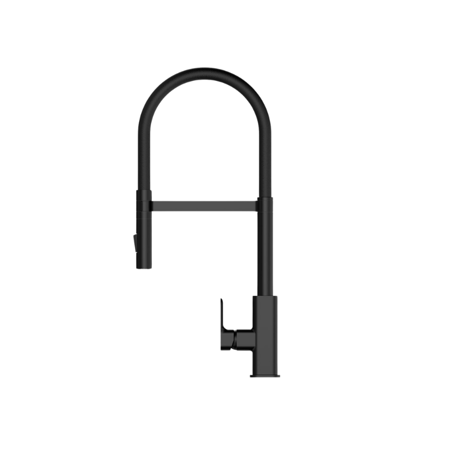 Oskar Pull Out Kitchen Mixer Matte Black - Otti | Tile Supplier Sydney