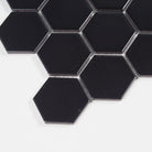 Mono Hexagon Mosaic Tile 51x59mm Black - Tilewave | Tile Supplier Sydney