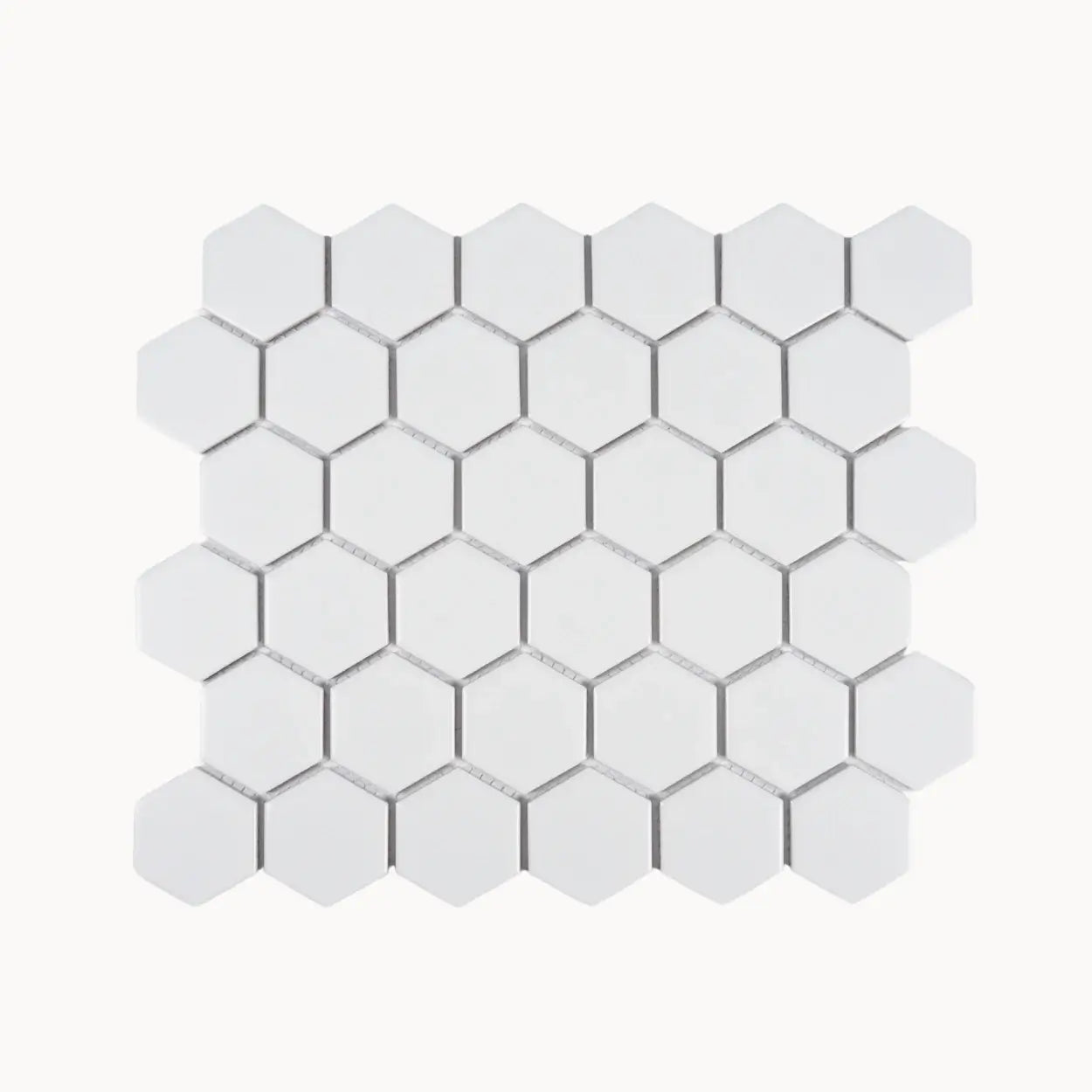Mono Hexagon Mosaic Tile 51x59mm White - Tilewave | Tile Supplier Sydney