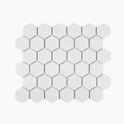 Mono Hexagon Mosaic Tile 51x59mm White - Tilewave | Tile Supplier Sydney