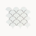 Lagoon Fish Scale Mosaic Tile 74x70mm Matt White - Tilewave | Tile Supplier Sydney