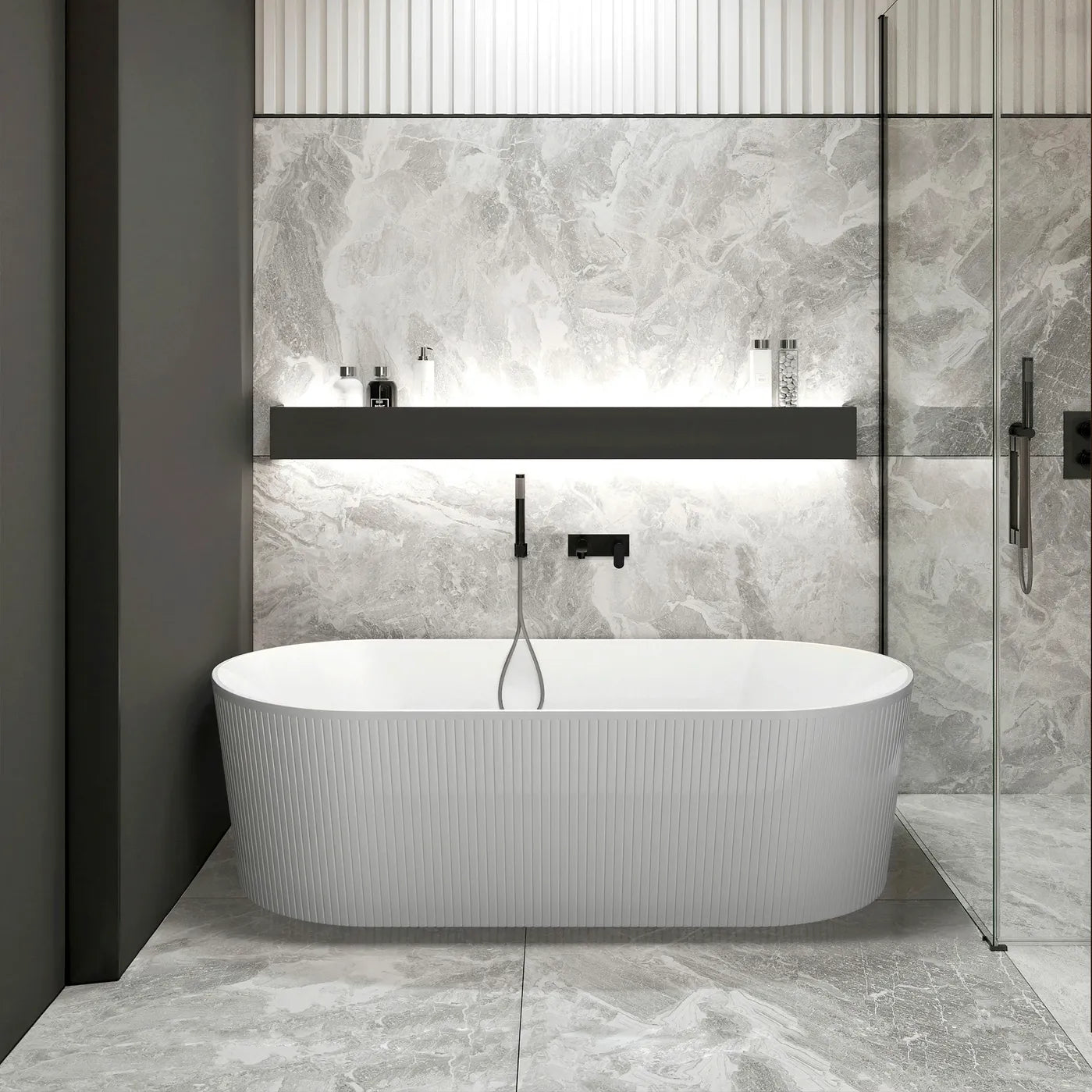 Noosa Freestanding Bath - 1700mm Gloss White - Otti | Tile Supplier Sydney