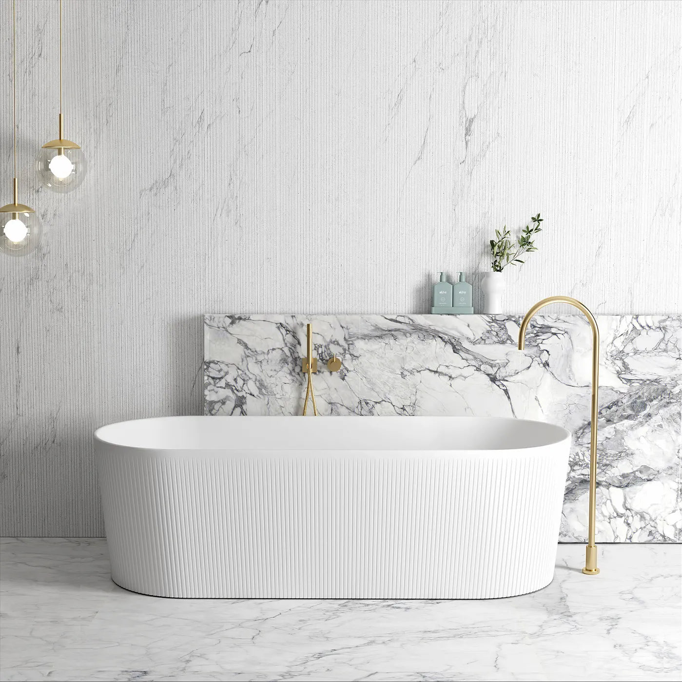 Noosa Freestanding Bath - 1700mm Matte White - Otti | Tile Supplier Sydney