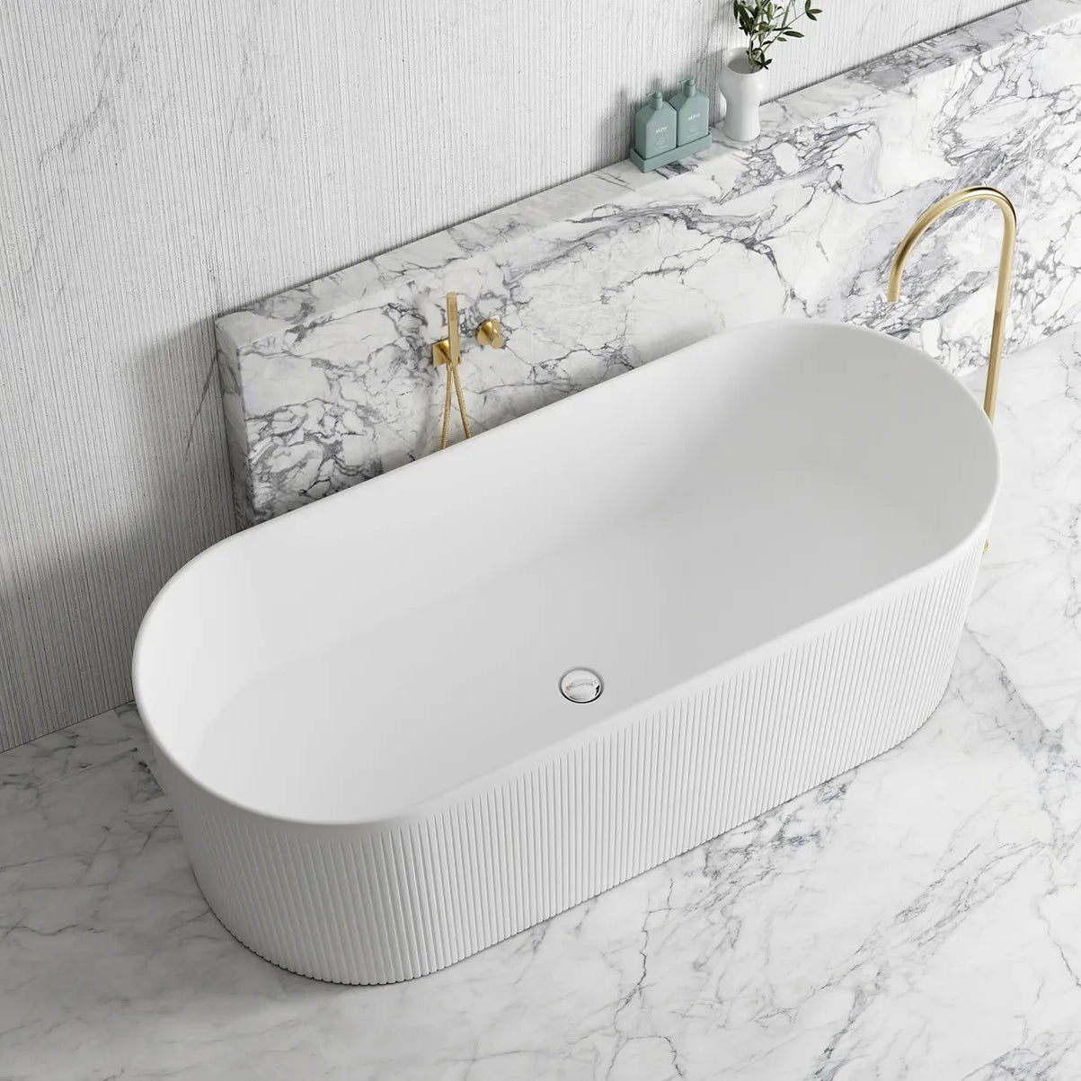 Noosa Freestanding Bath - 1700mm Matte White - Otti | Tile Supplier Sydney