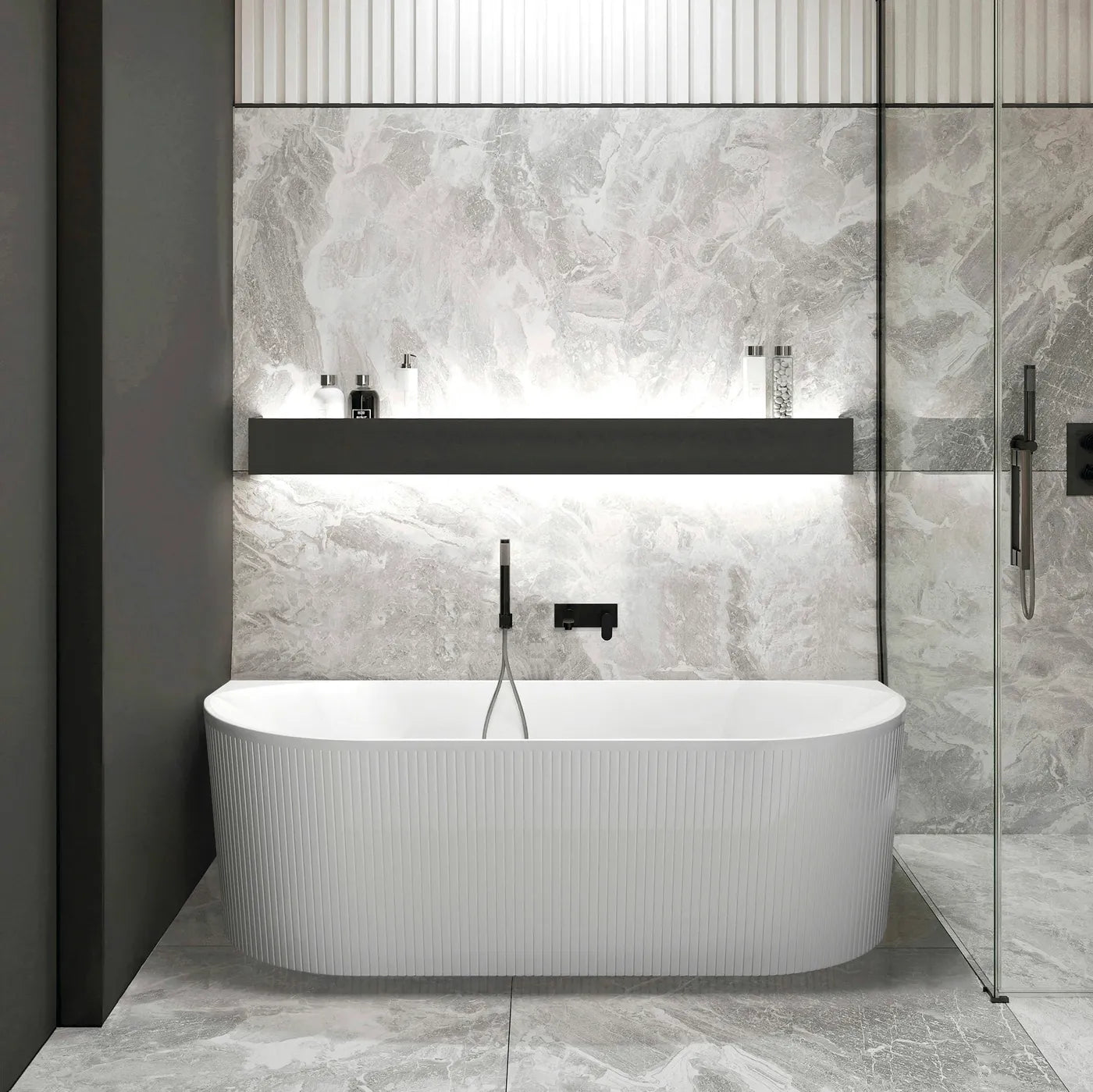 Noosa BTW Multifit Bath - 1500mm Gloss White - Otti | Tile Supplier Sydney