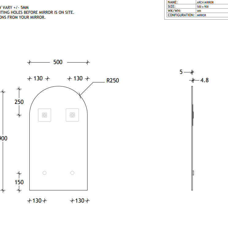 Arch Mirror - ADP | Tile Supplier Sydney